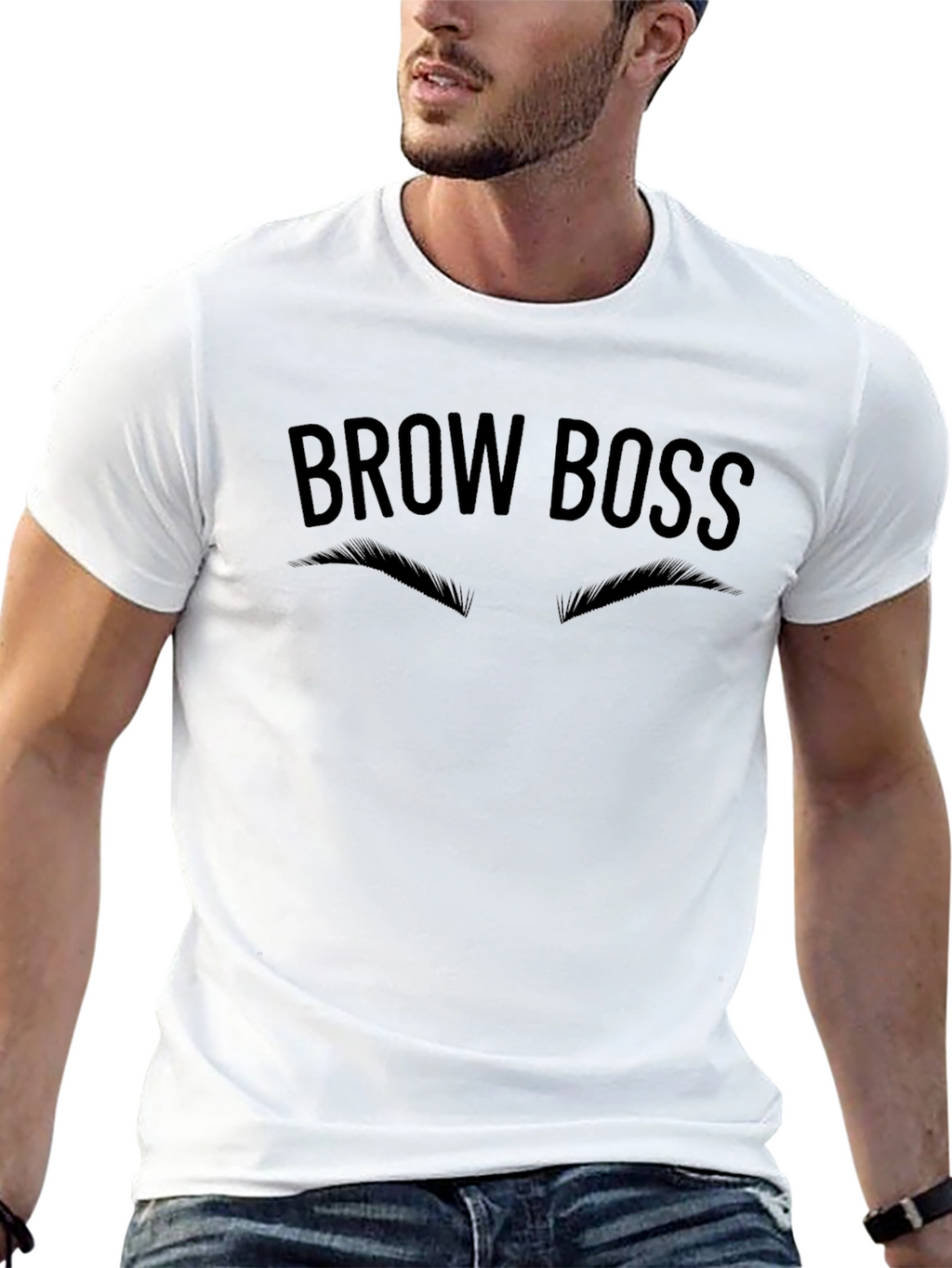 Brow Boss Graphic Tee - Unisex Black T-Shirt