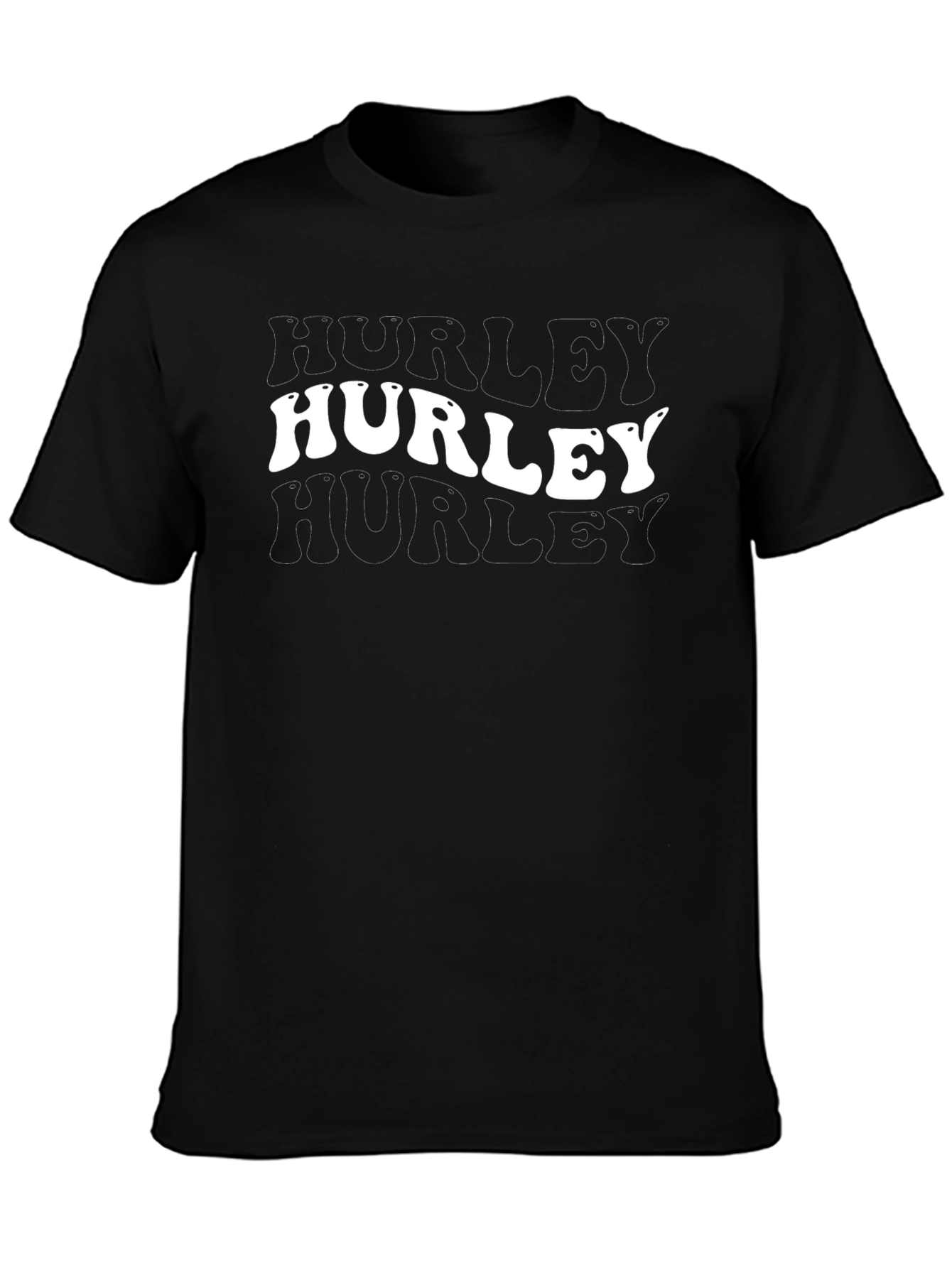 Hurley Mens Graphic Print Black T-Shirt