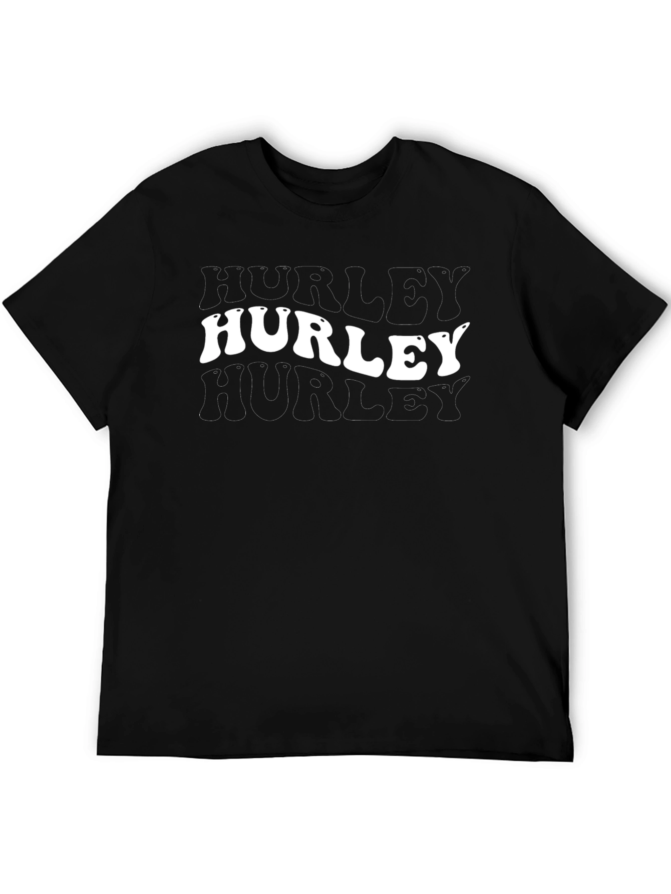 Hurley Mens Graphic Print Black T-Shirt