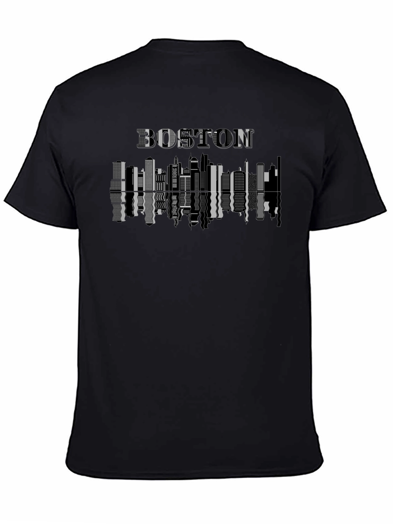 Boston Skyline Graphic Print T-Shirt
