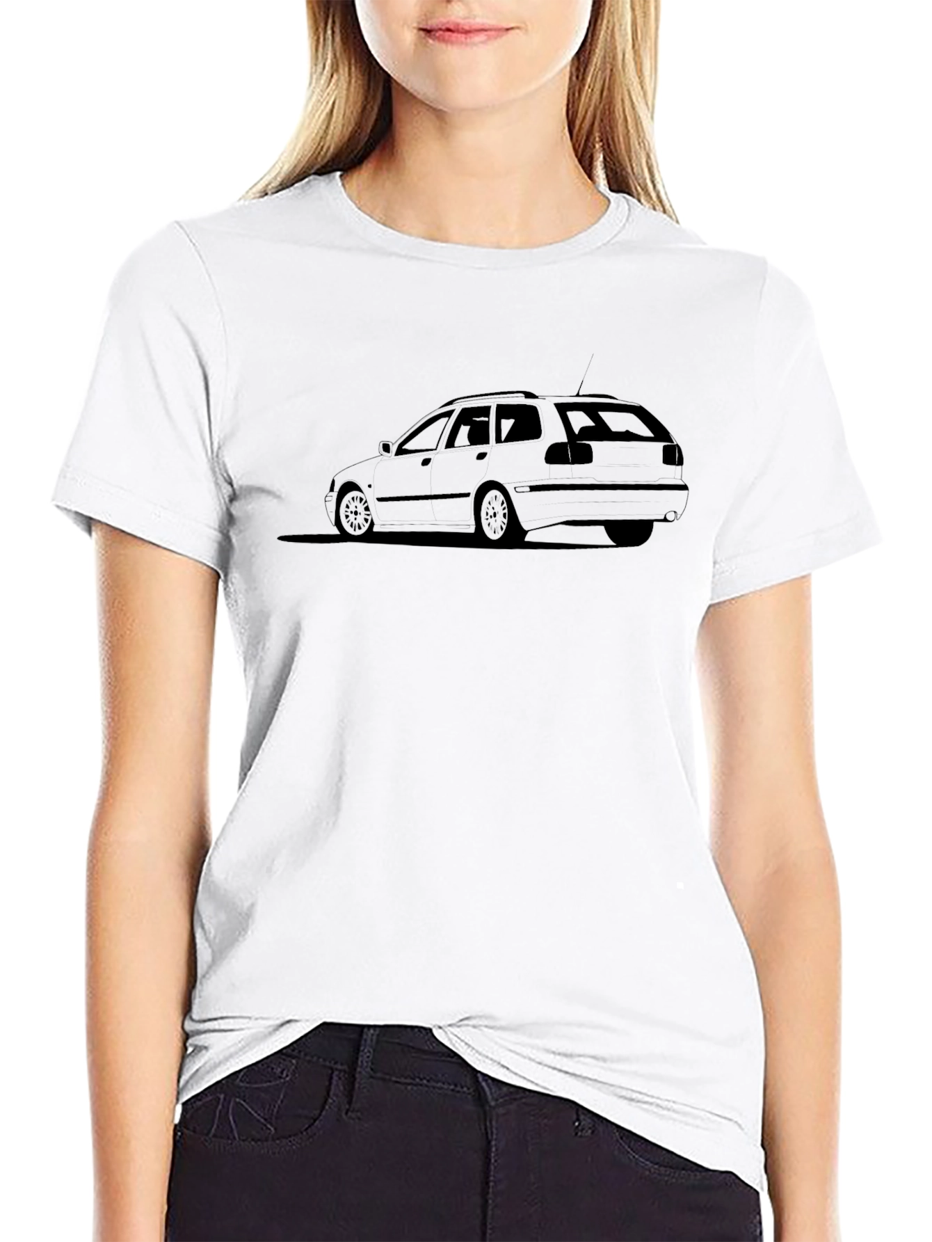 Car Silhouette Black T-Shirt