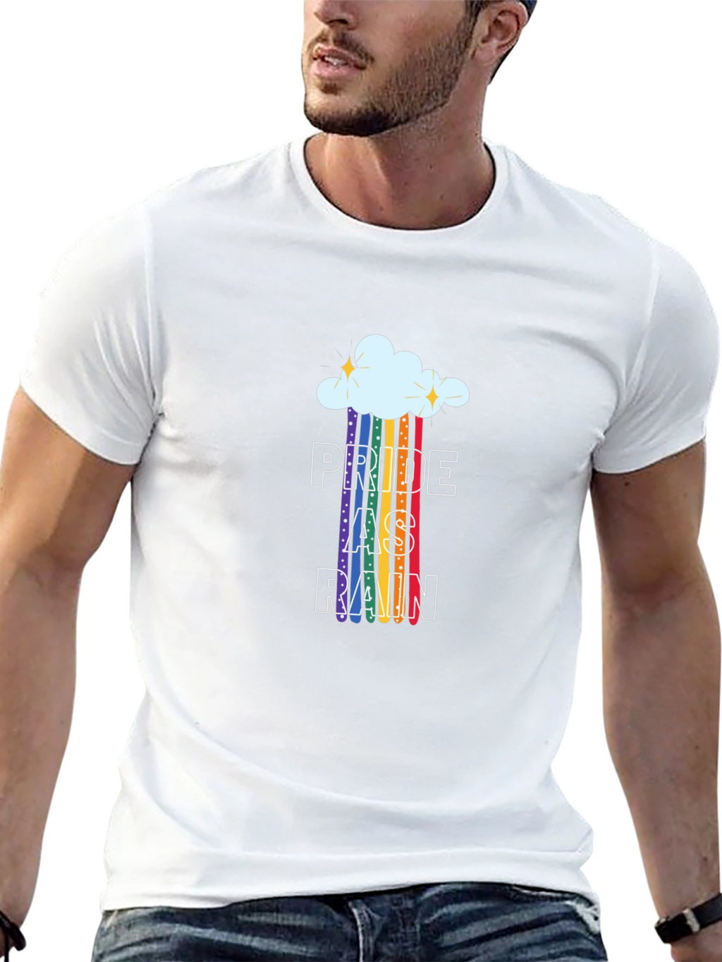 Pride As Rain T-Shirt - LGBTQ+ Rainbow Graphic Tee