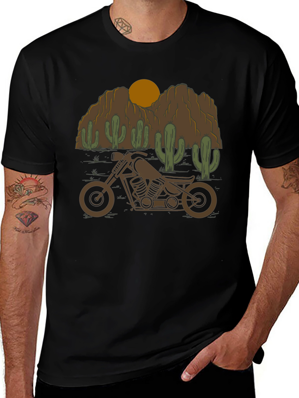 Motorcycle Desert Graphic Tee