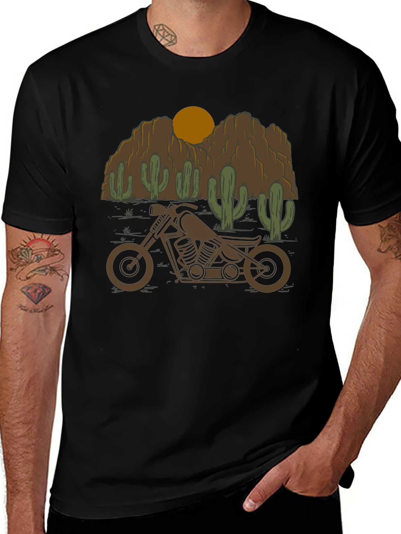 Motorcycle Desert Graphic Tee