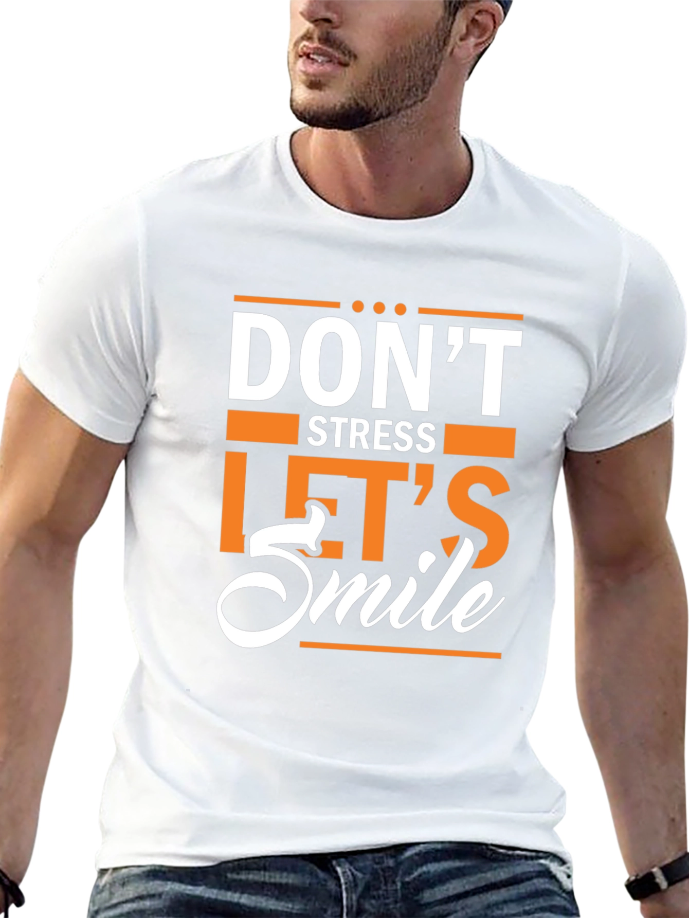 Dont Stress Lets Smile Graphic T-Shirt