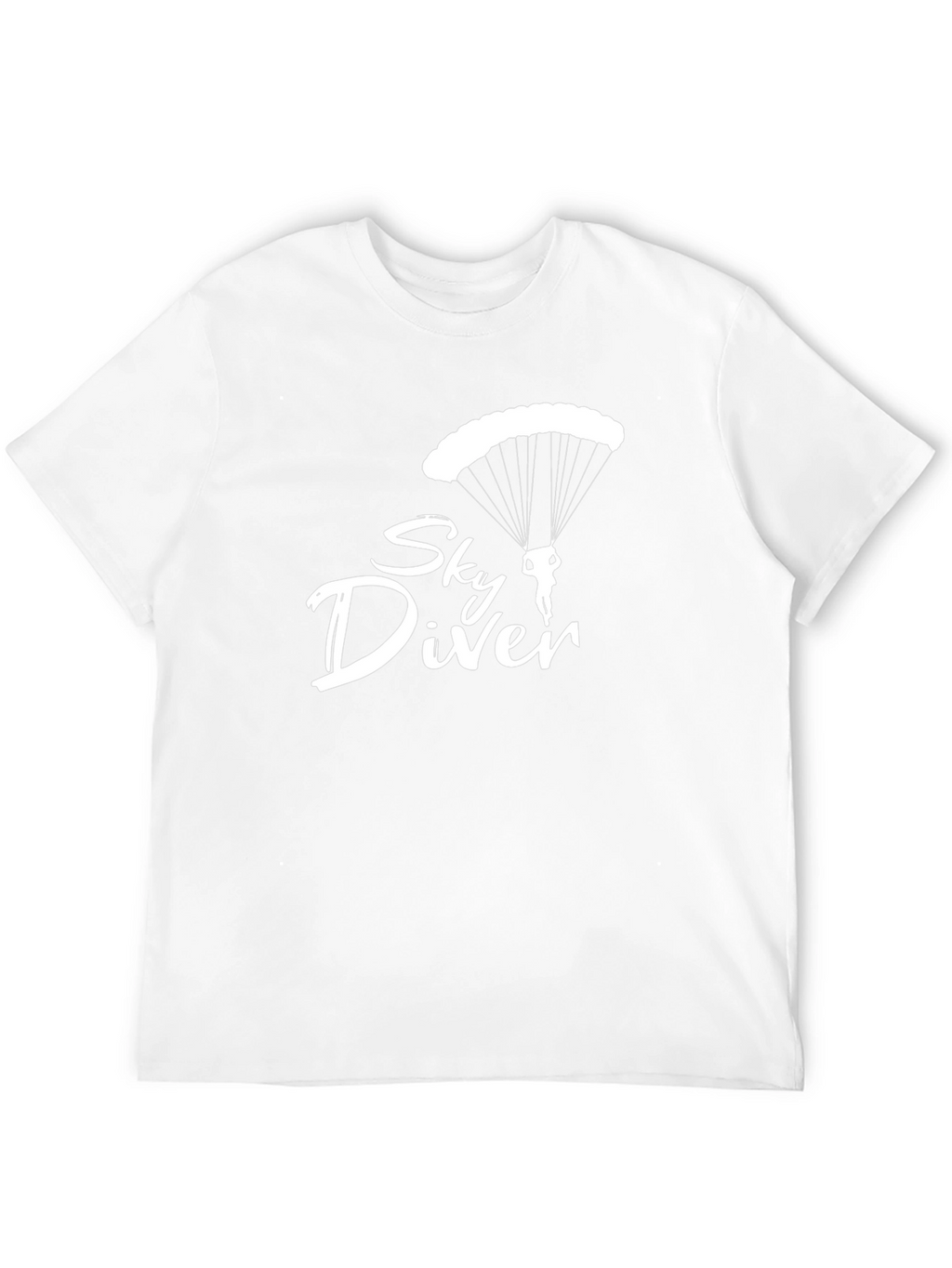 Sky Diver Graphic Tee - Black Cotton T-Shirt