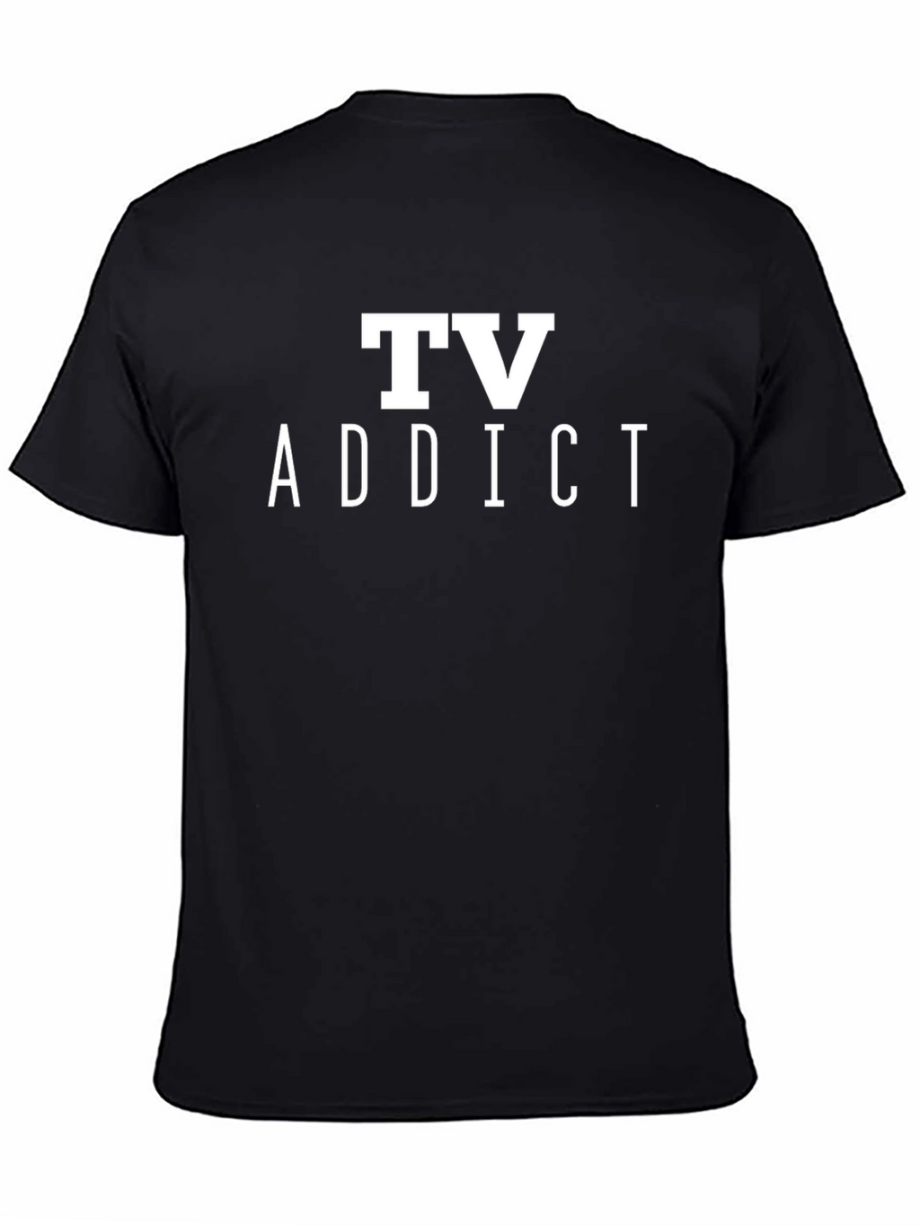 TV Addict T-Shirt - Black Casual Tee