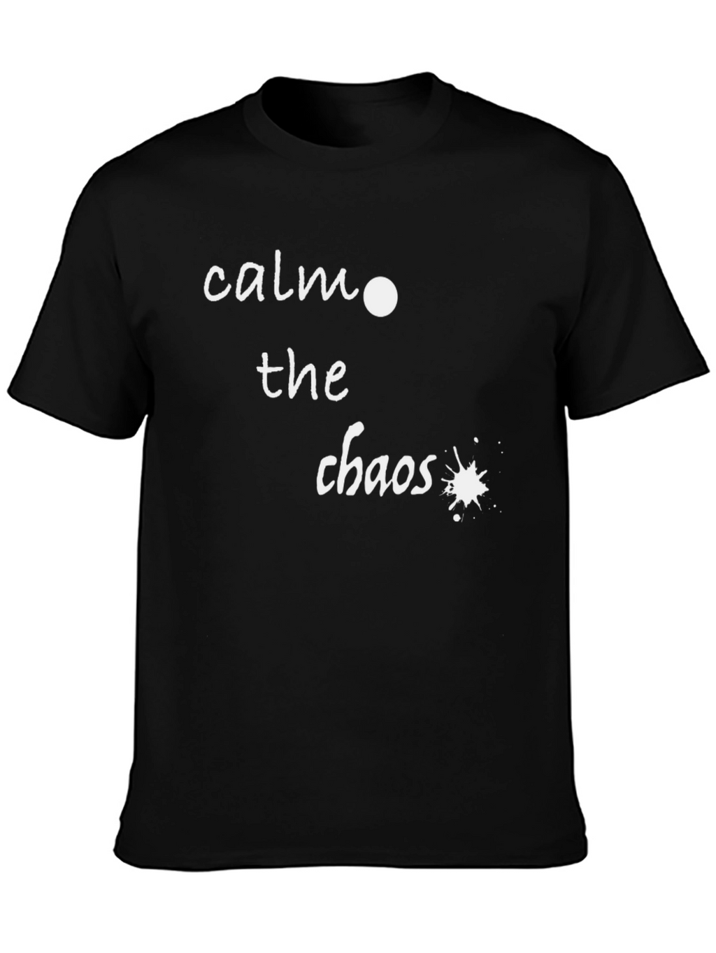 Calm the Chaos Graphic Tee - Stylish Black T-Shirt