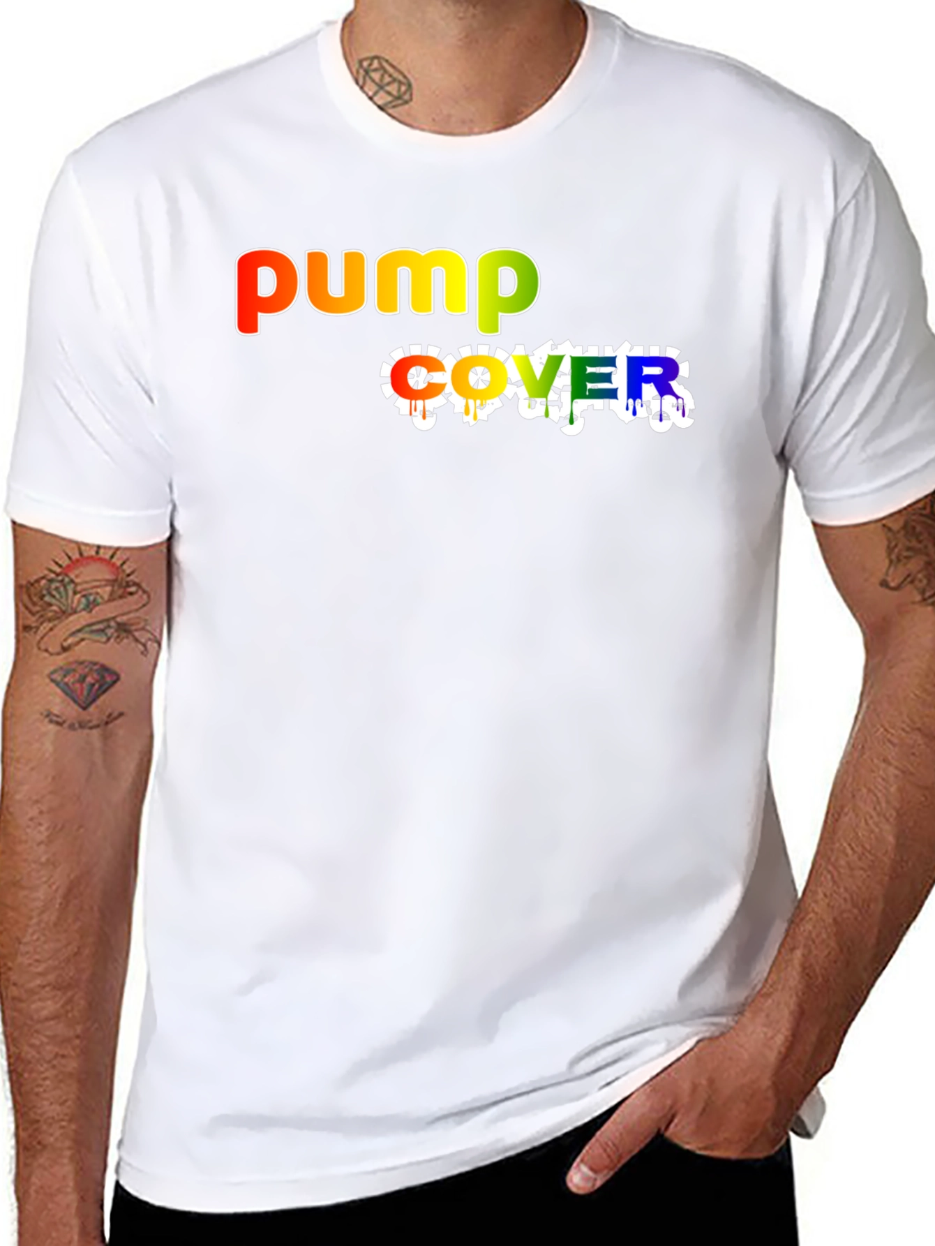 Pump Cover T-Shirt - Rainbow Graphic Tee