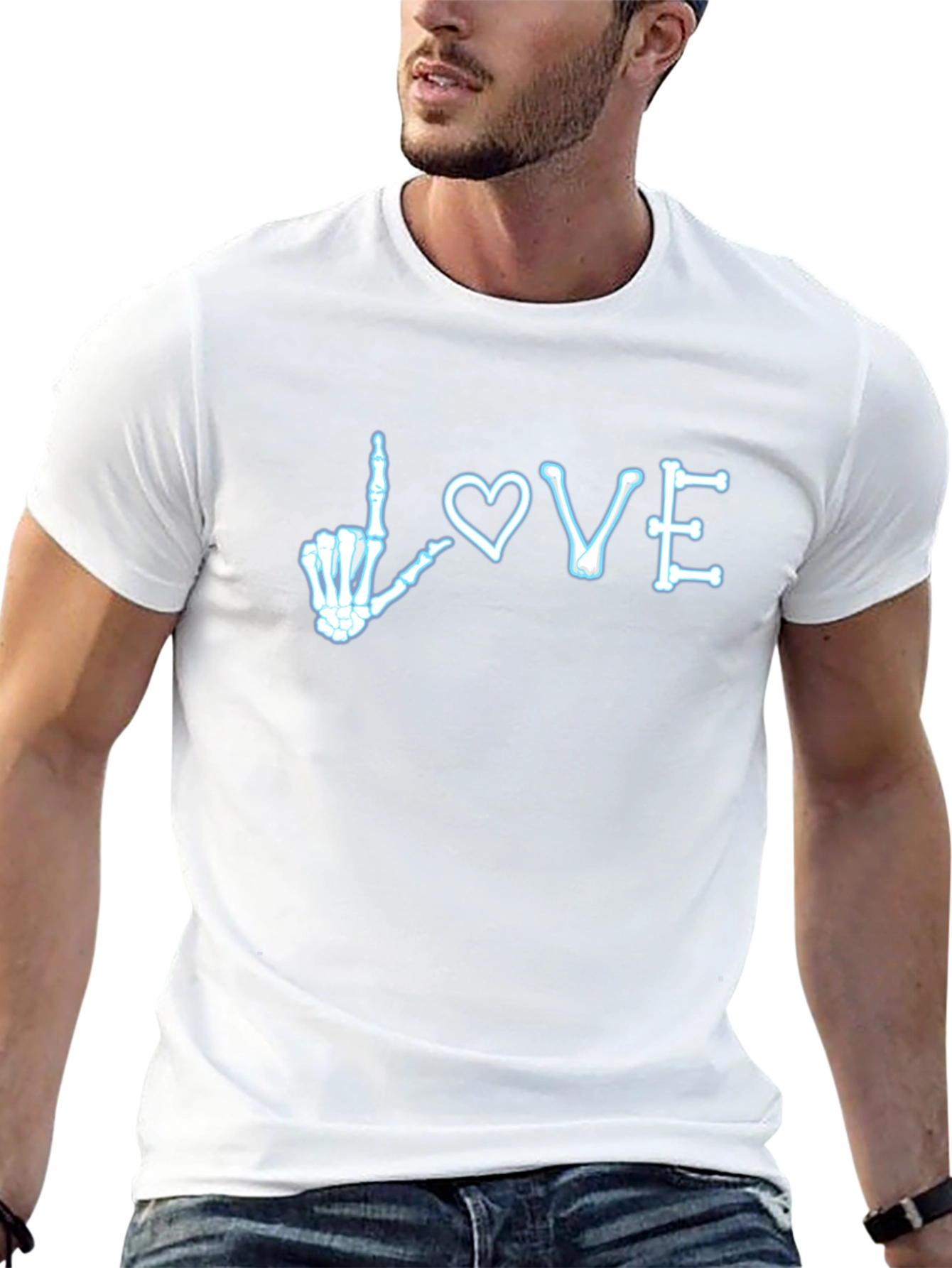 Skeleton Hand Love Graphic Tee
