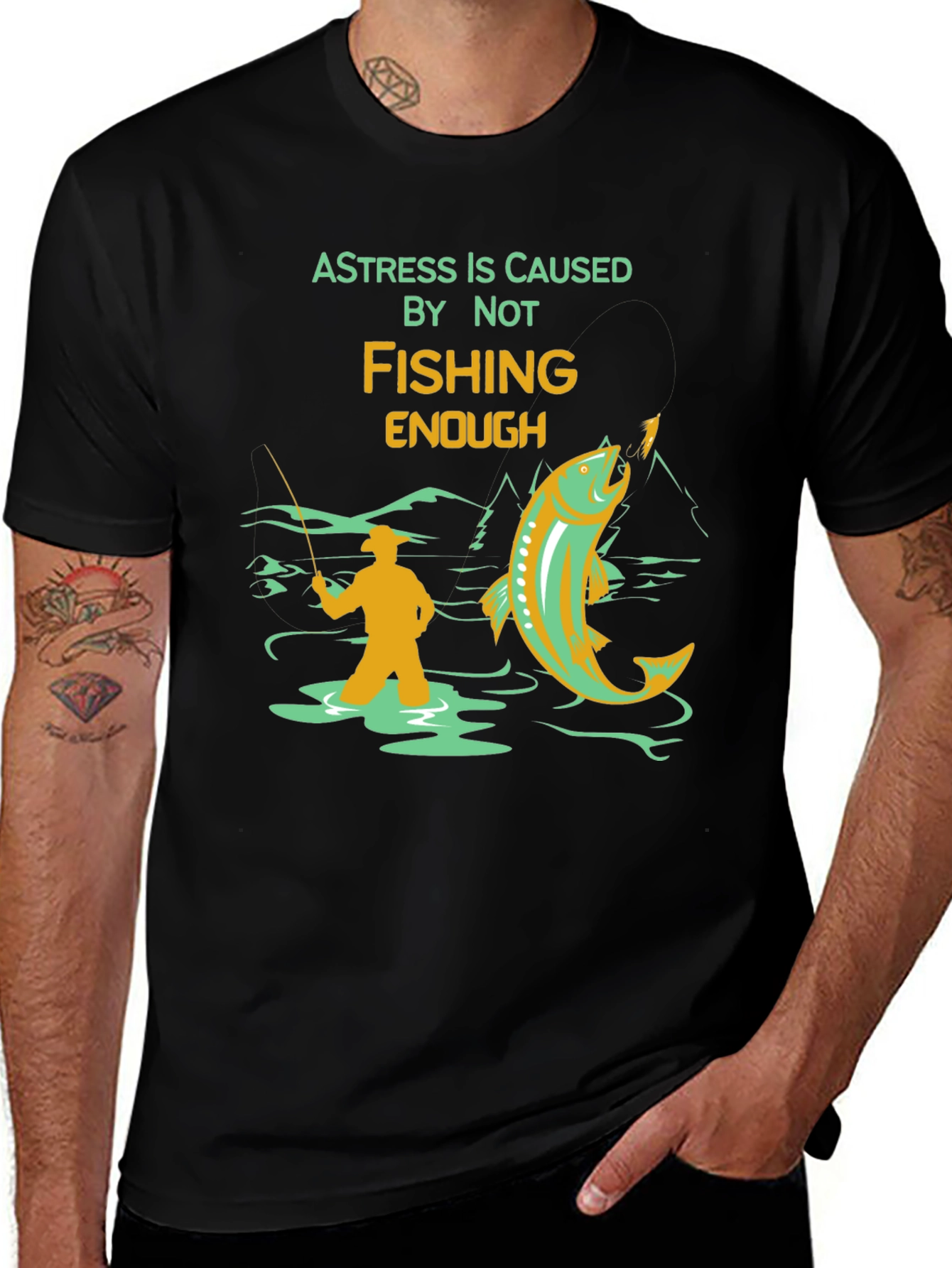Fishing Graphic T-Shirt - A Stress Relief Tee
