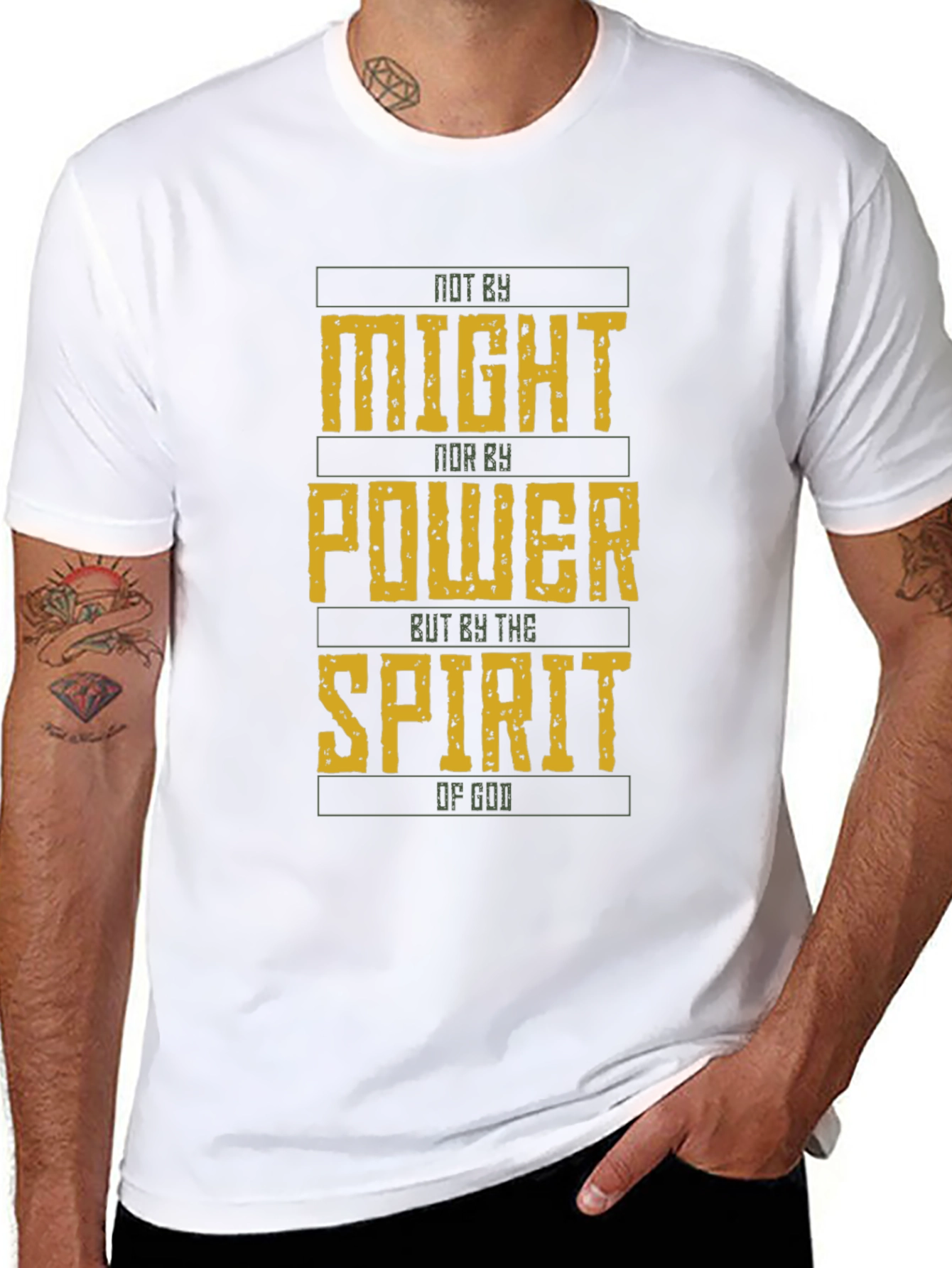 Not By Might Christian T-Shirt