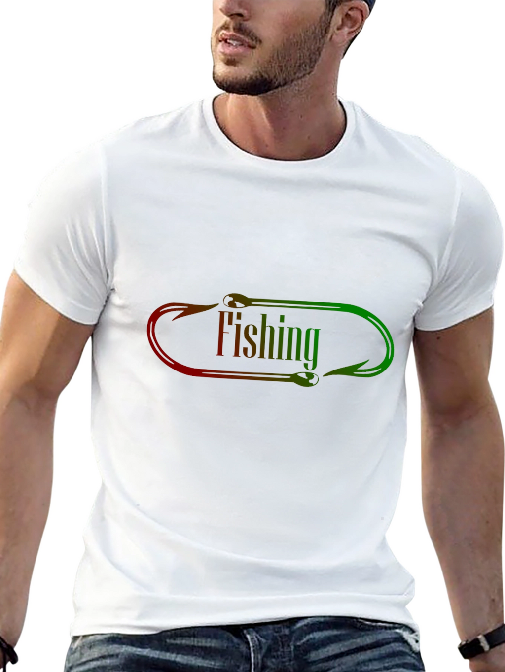 Fishing Hook Graphic T-Shirt