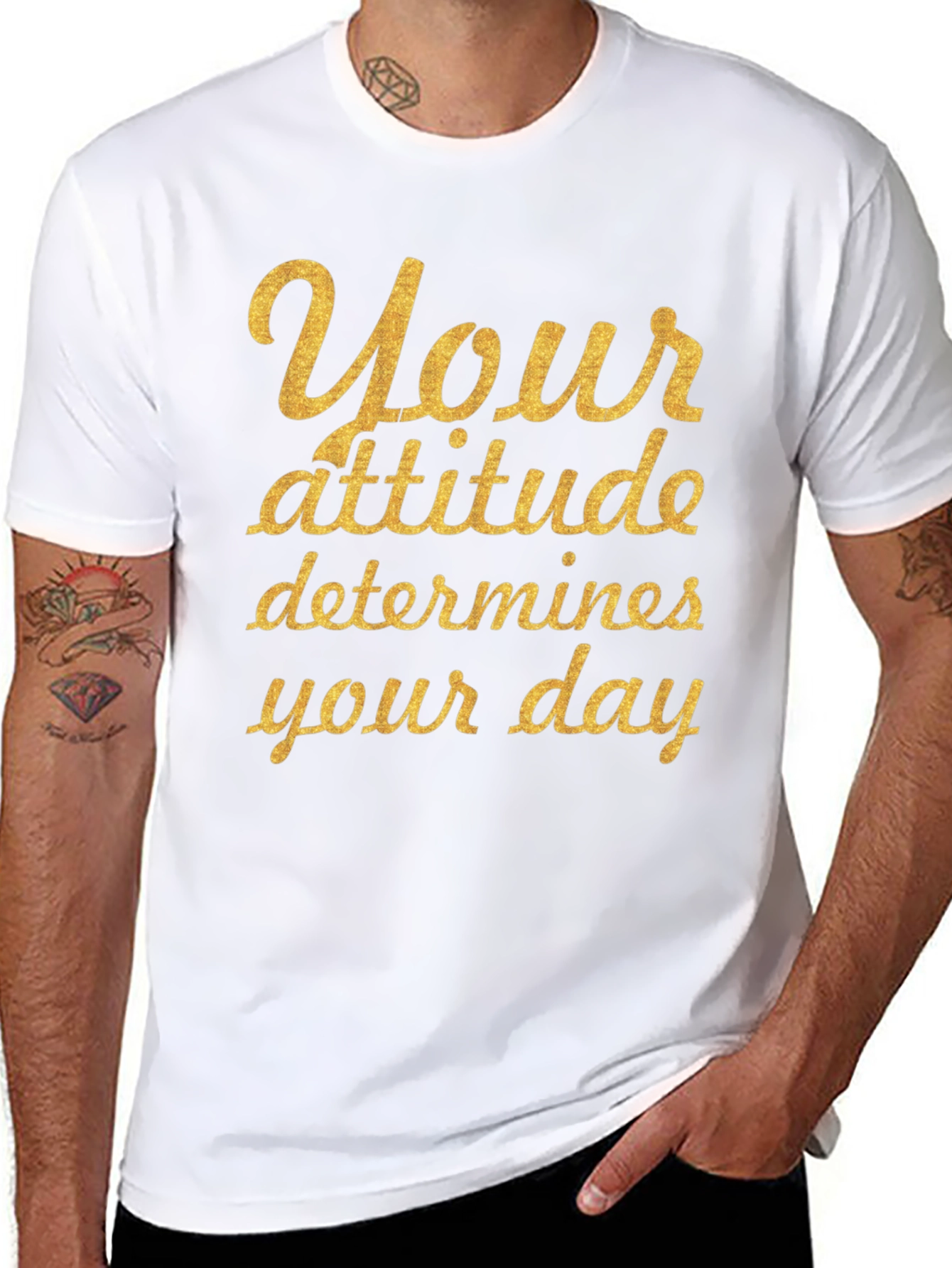 Attitude Quote Black Graphic T-Shirt