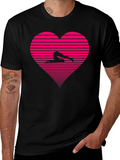 Yoga Heartbeat T-Shirt - Black