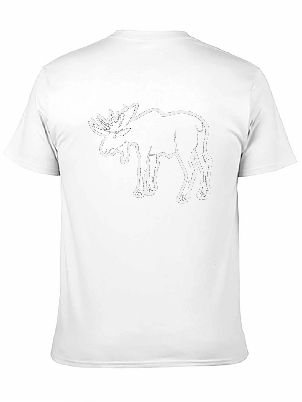 Moose Graphic Tee - Black Cotton Casual T-Shirt