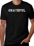 Grateful Graphic Tee - Trendy Short Sleeve Shirt