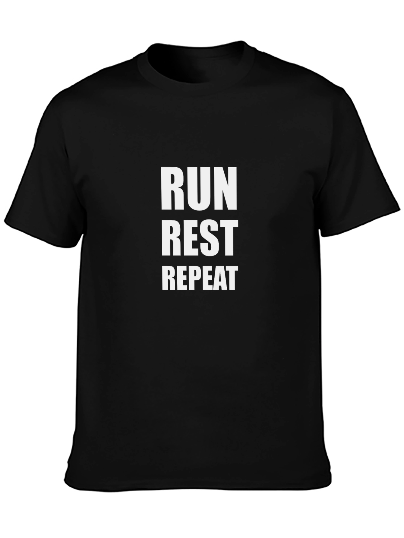 Run Rest Repeat Black T-Shirt