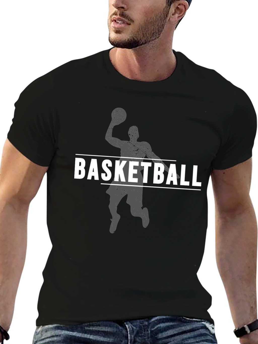 Basketball Graphic T-Shirt Sporty Style