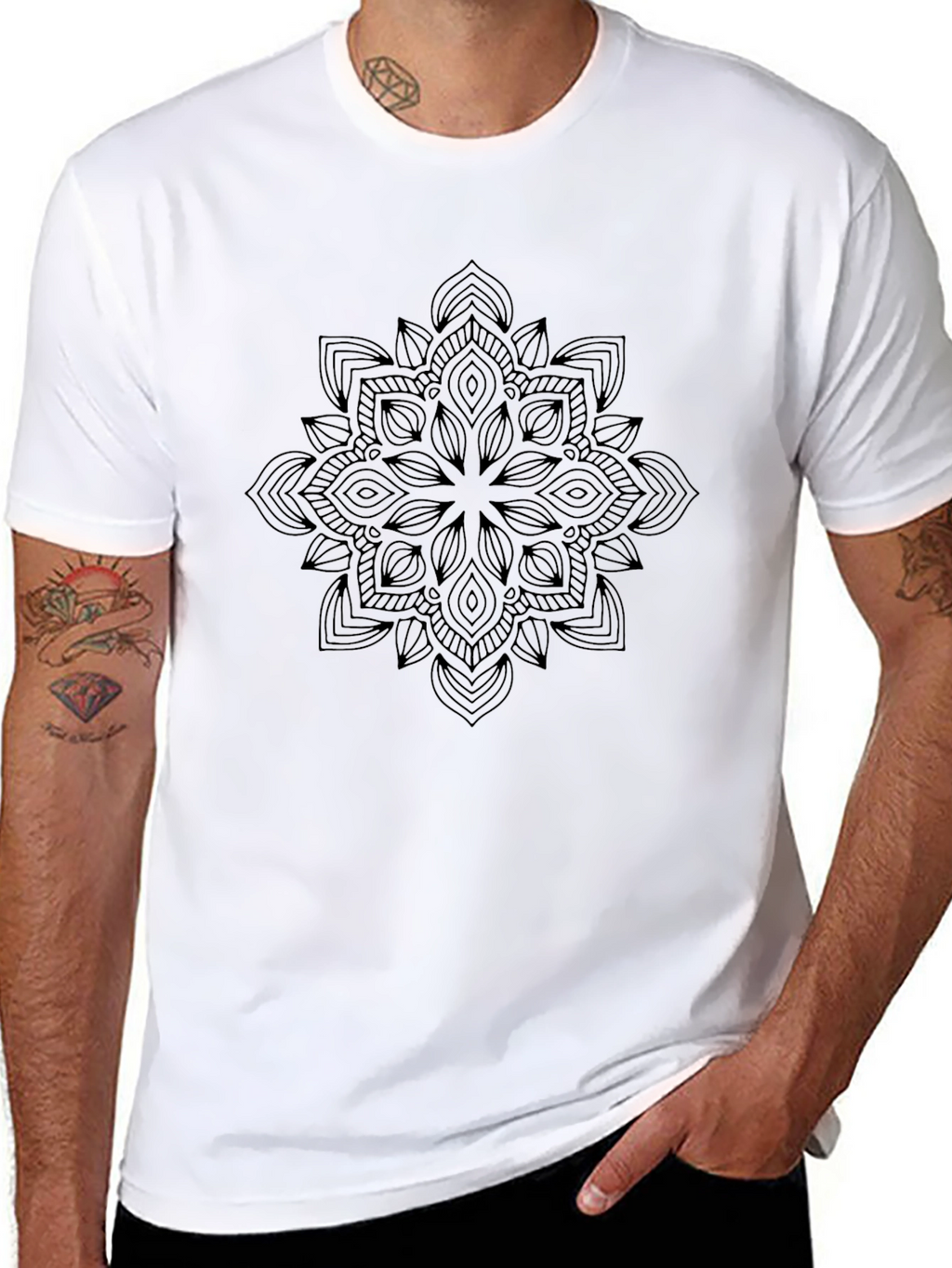 Mandala Black T-Shirt - Stylish Graphic Tee