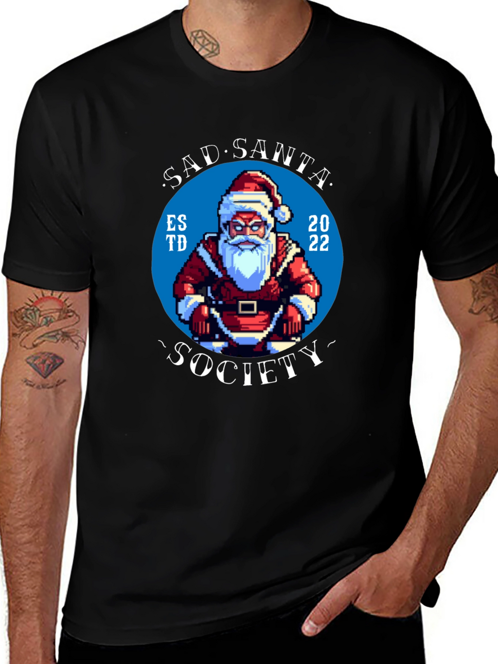 Sad Santa Society Black T-Shirt - Est. 2022