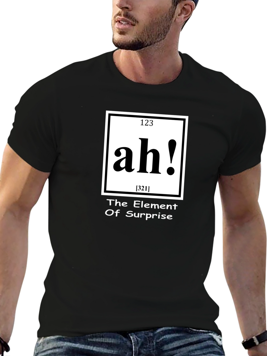 Ah! Element of Surprise Black T-Shirt