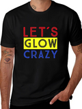 Lets Glow Crazy Graphic Tee - Black