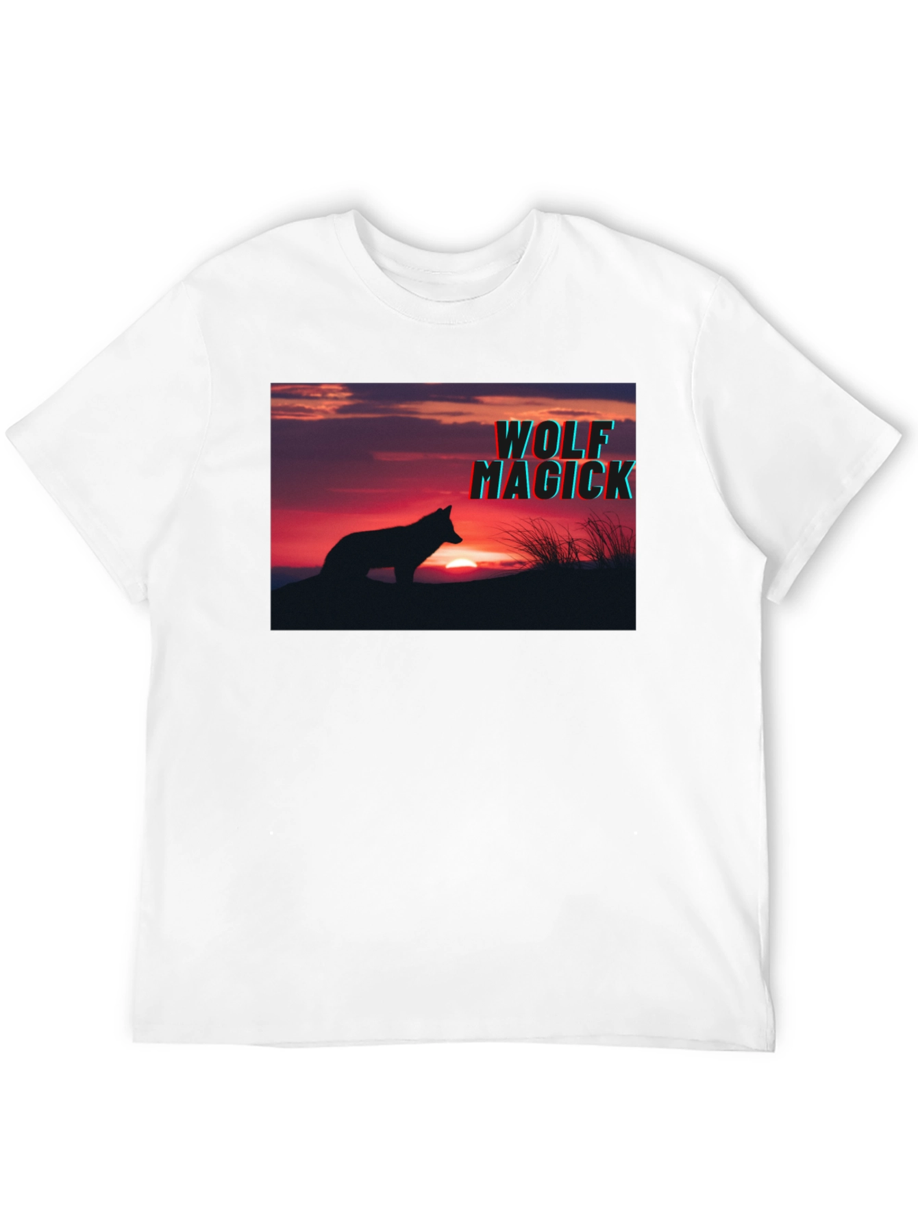Wolf Magick Graphic T-Shirt - Sunset Silhouette