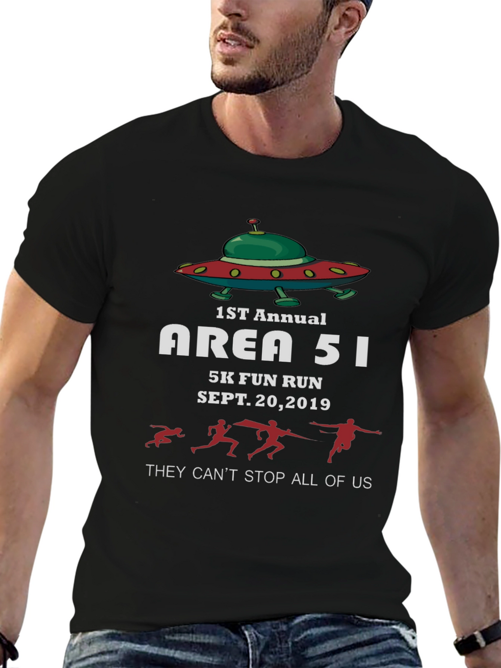 Area 51 Fun Run Black T-Shirt