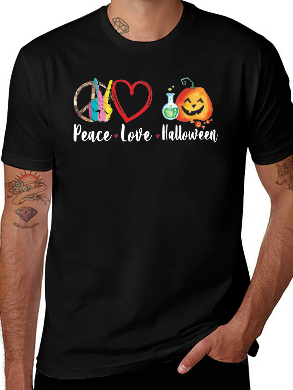 Peace Love Halloween T-Shirt