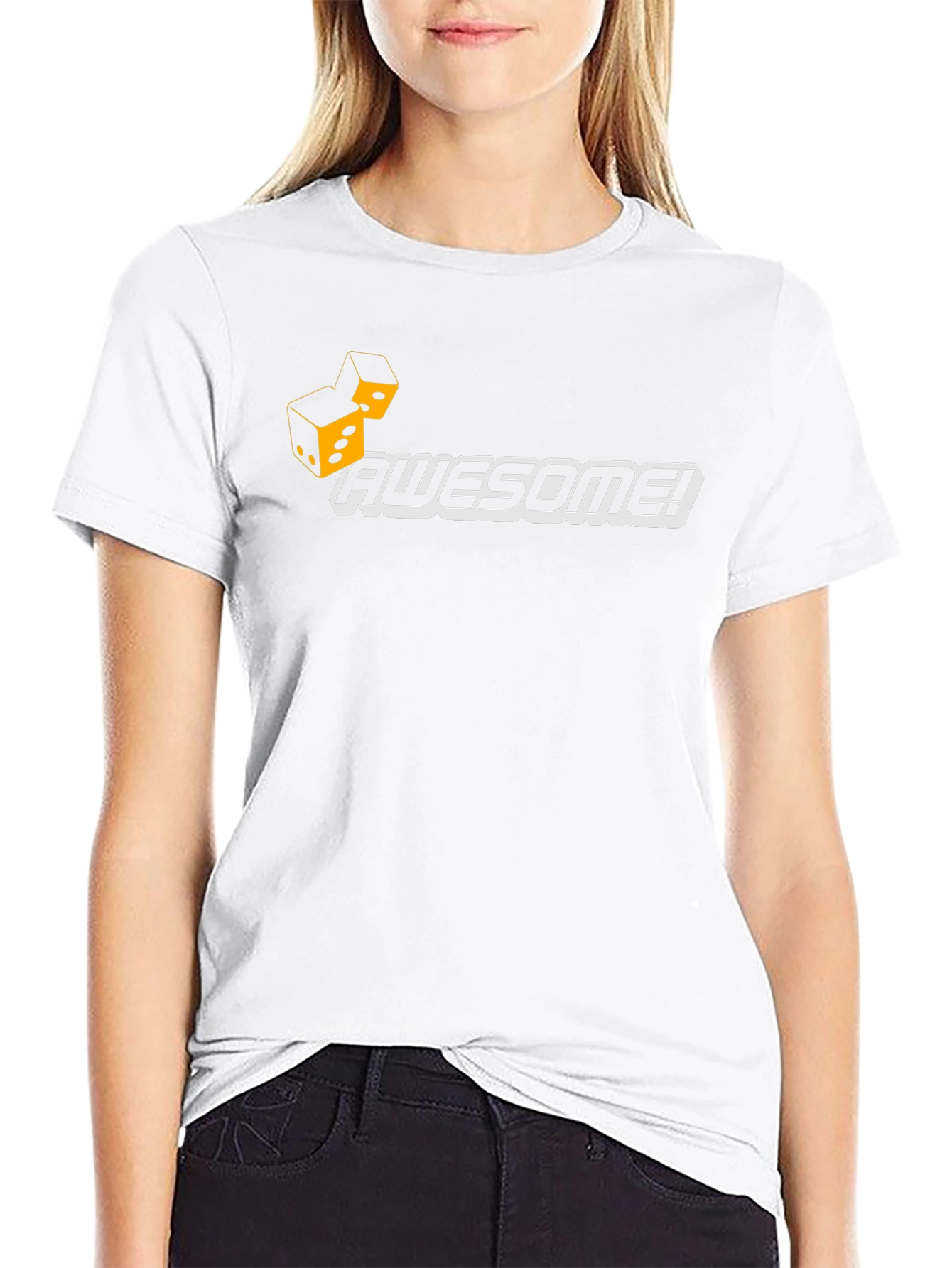 Awesome Dice Graphic T-Shirt - Black