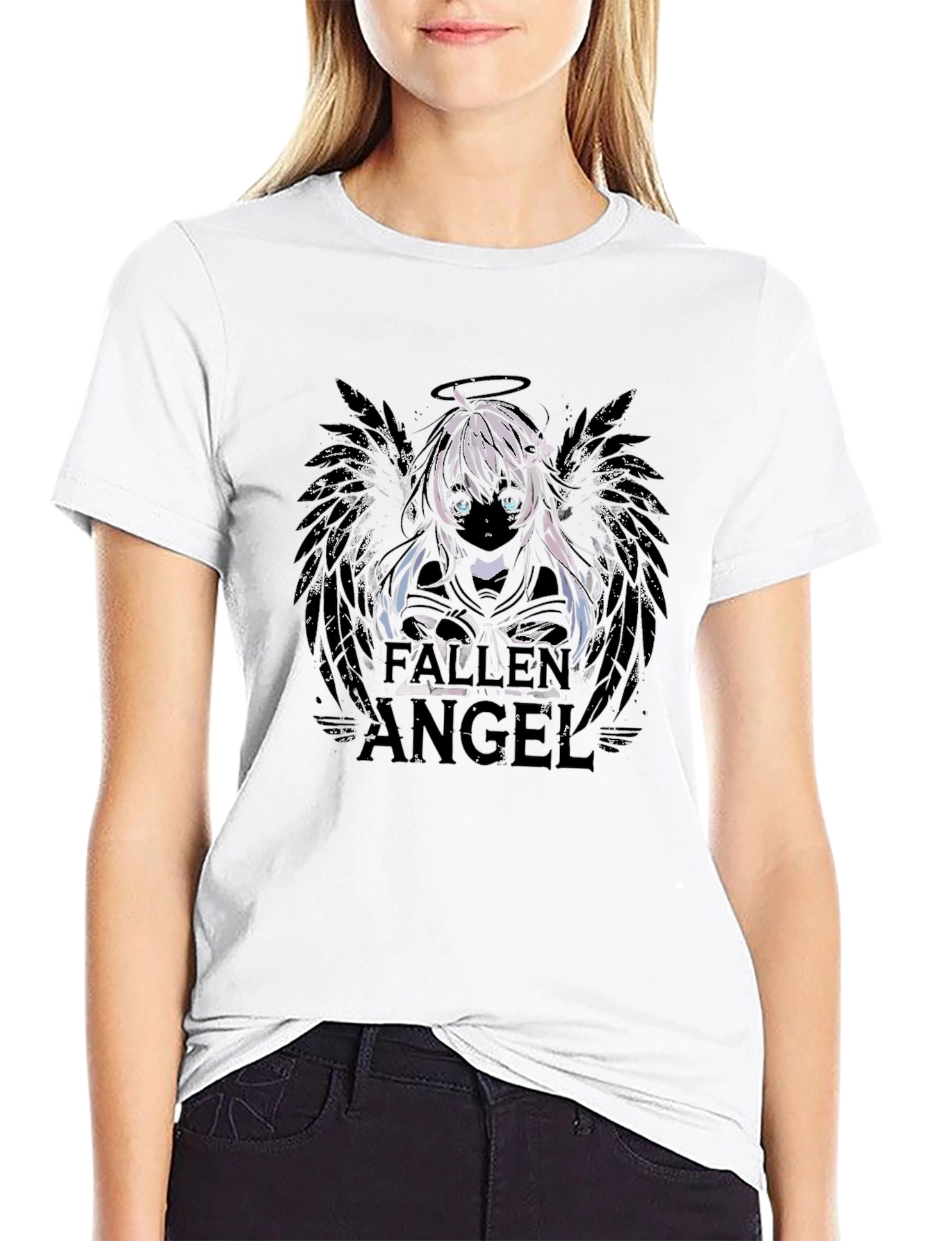 Fallen Angel Graphic Tee - Anime Inspired Design