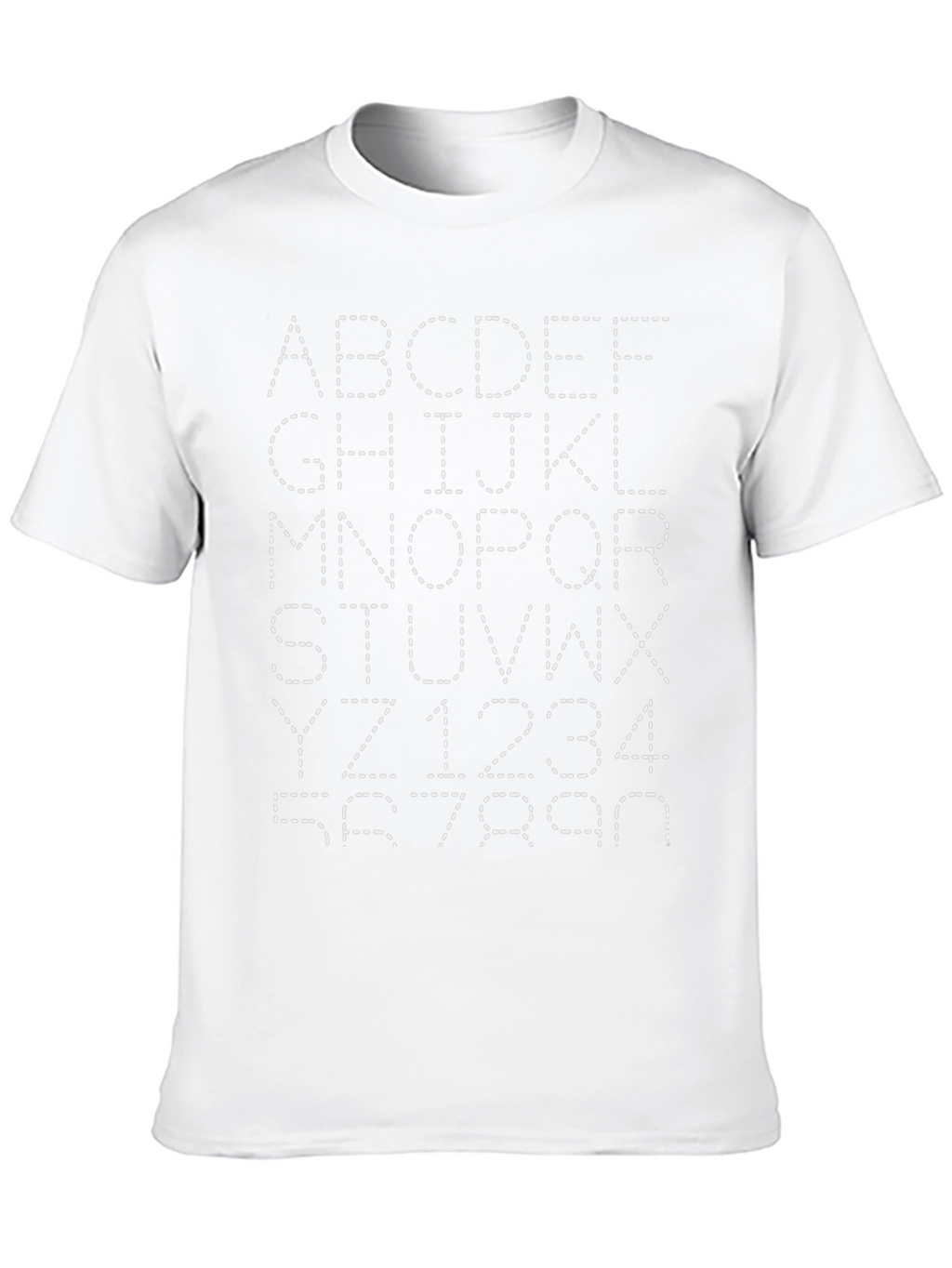 Alphabet & Numbers Graphic Tee - Classic Black T-Shirt