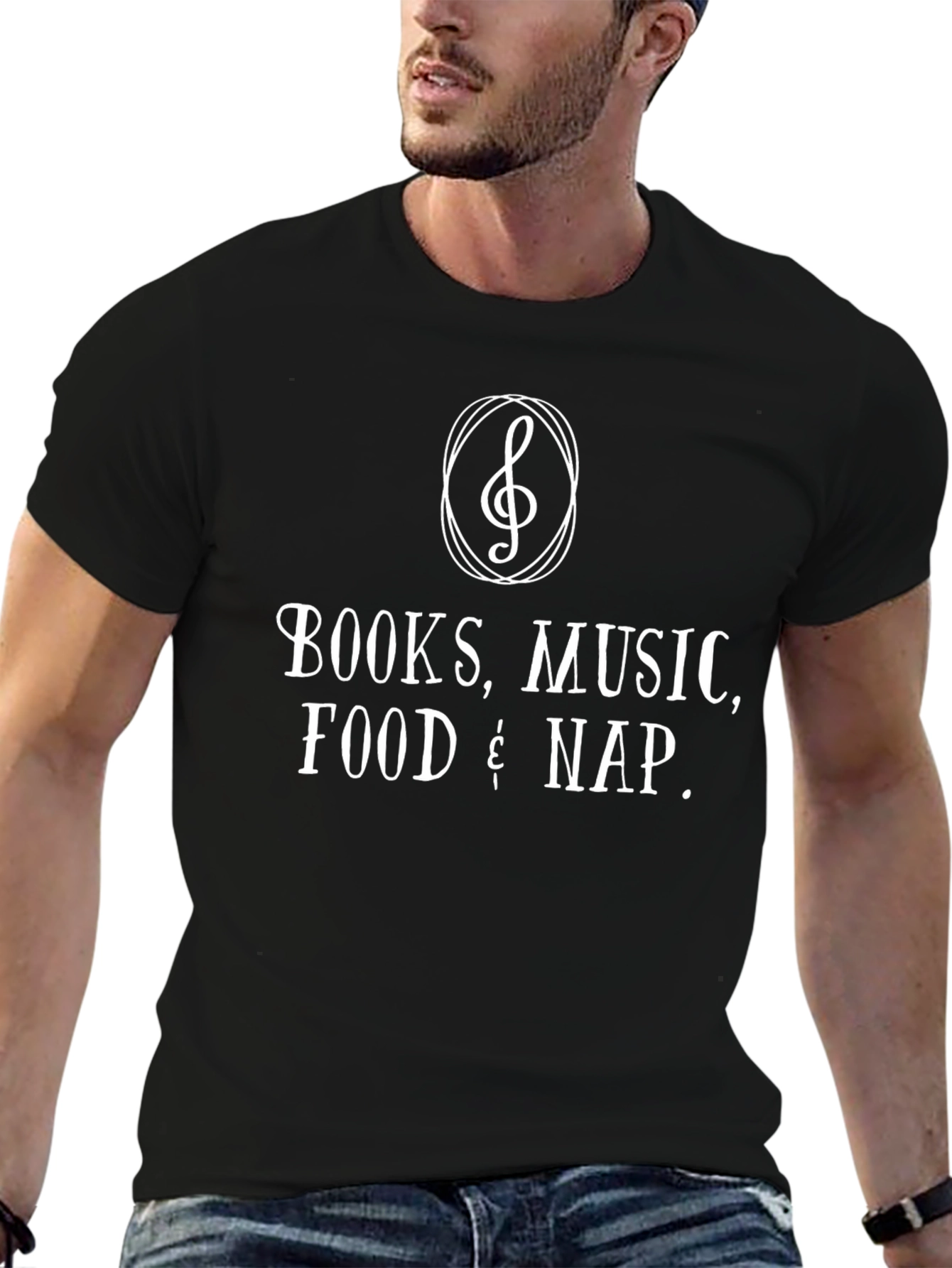 Books Music Food Nap T-Shirt