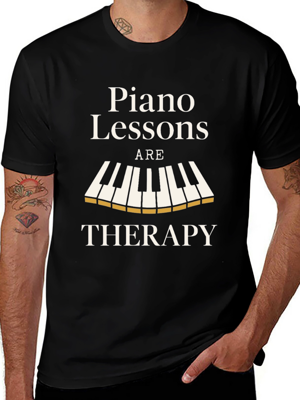 Piano Lessons Therapy T-Shirt - Music Lover Tee