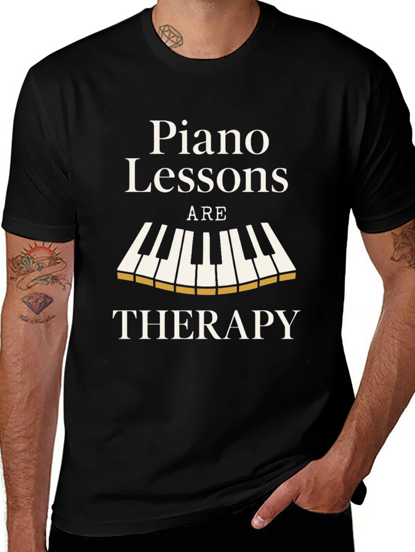 Piano Lessons Therapy T-Shirt - Music Lover Tee