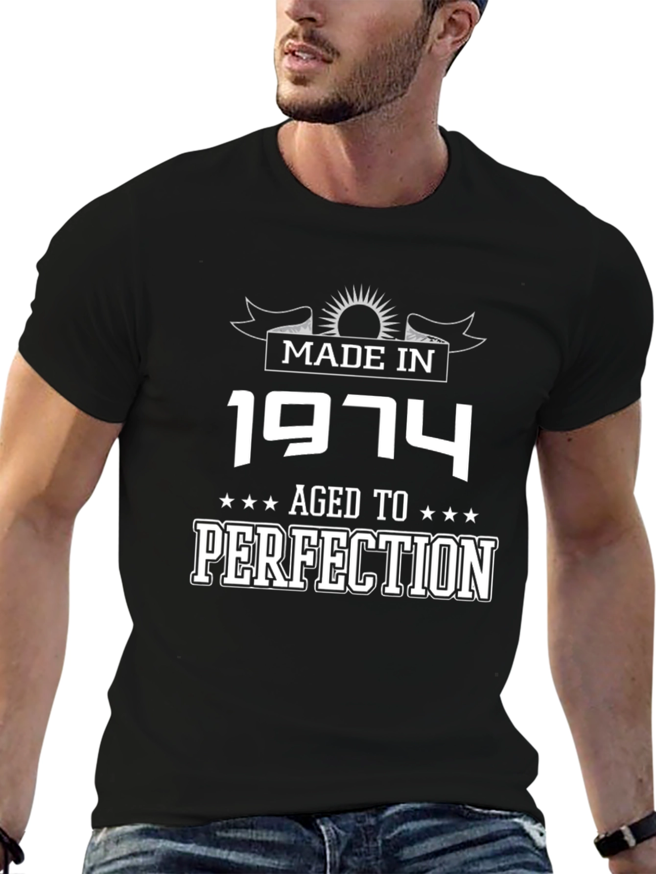 Made in 1974 Aged To Perfection Graphic T-Shirt