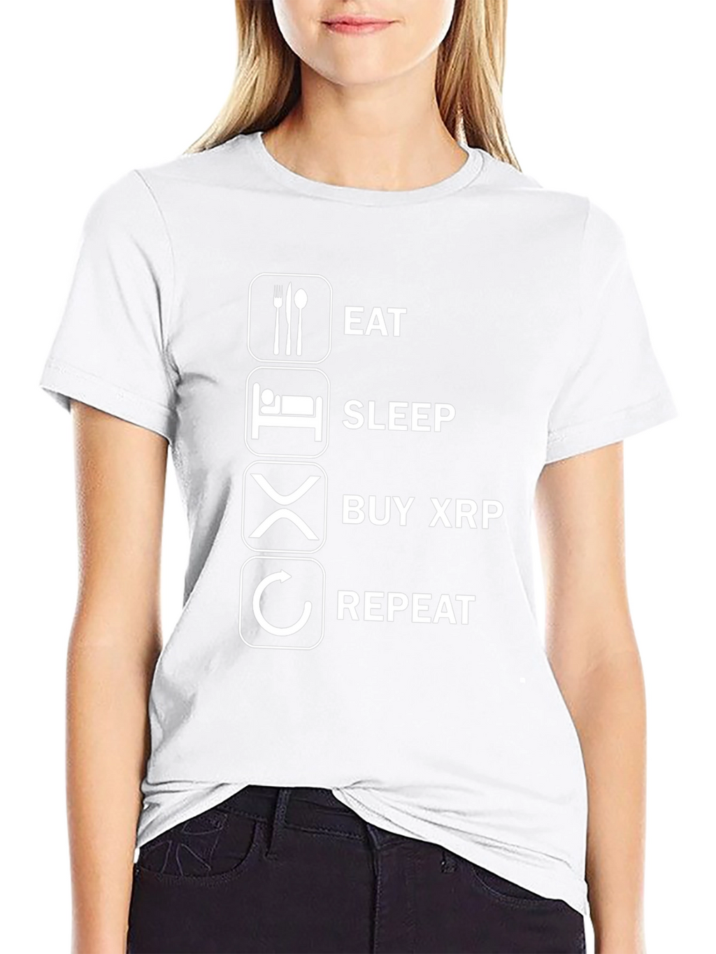 Eat Sleep Buy XRP Repeat Funny Crypto T-Shirt