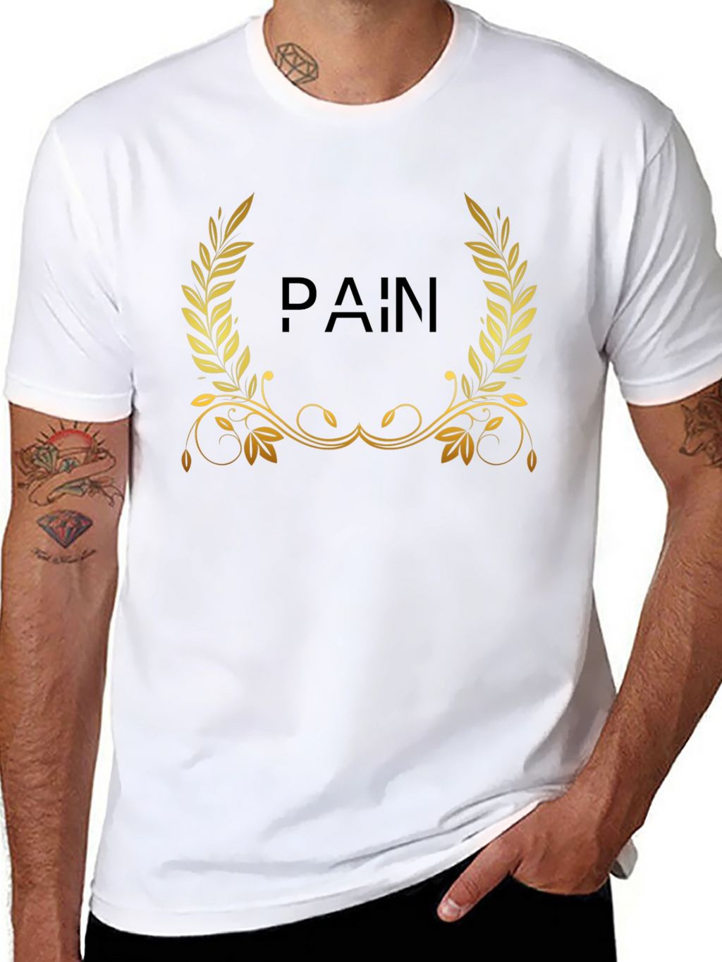 Pain Wreath Graphic T-Shirt - Black