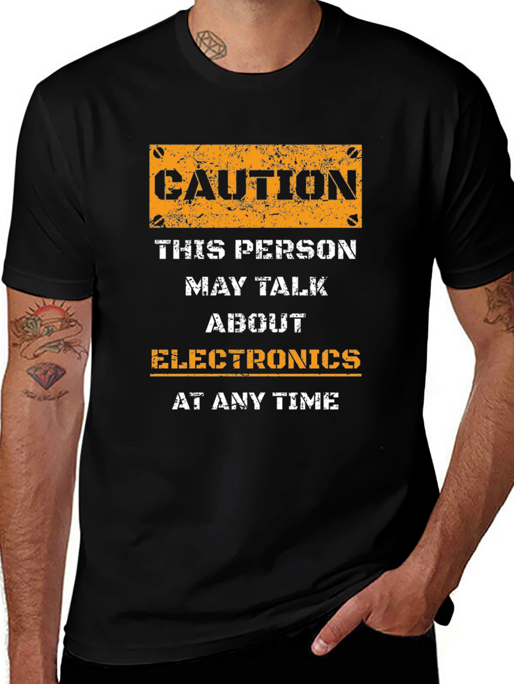 Caution Electronics Talk T-Shirt