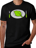 Vegan T-Shirt - Leaf Plate Graphic Tee