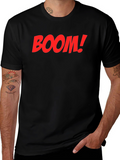 BOOM! Graphic Print Crew Neck T-Shirt