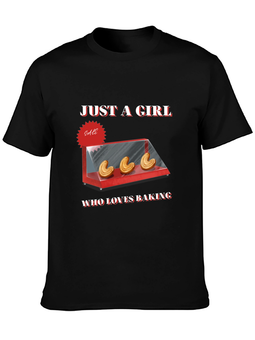 Just a Girl Who Loves Baking T-Shirt - Black