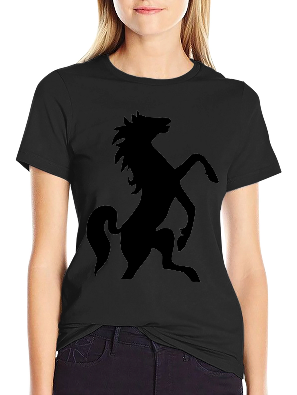 Black Horse Graphic Tee - Stylish Menswear
