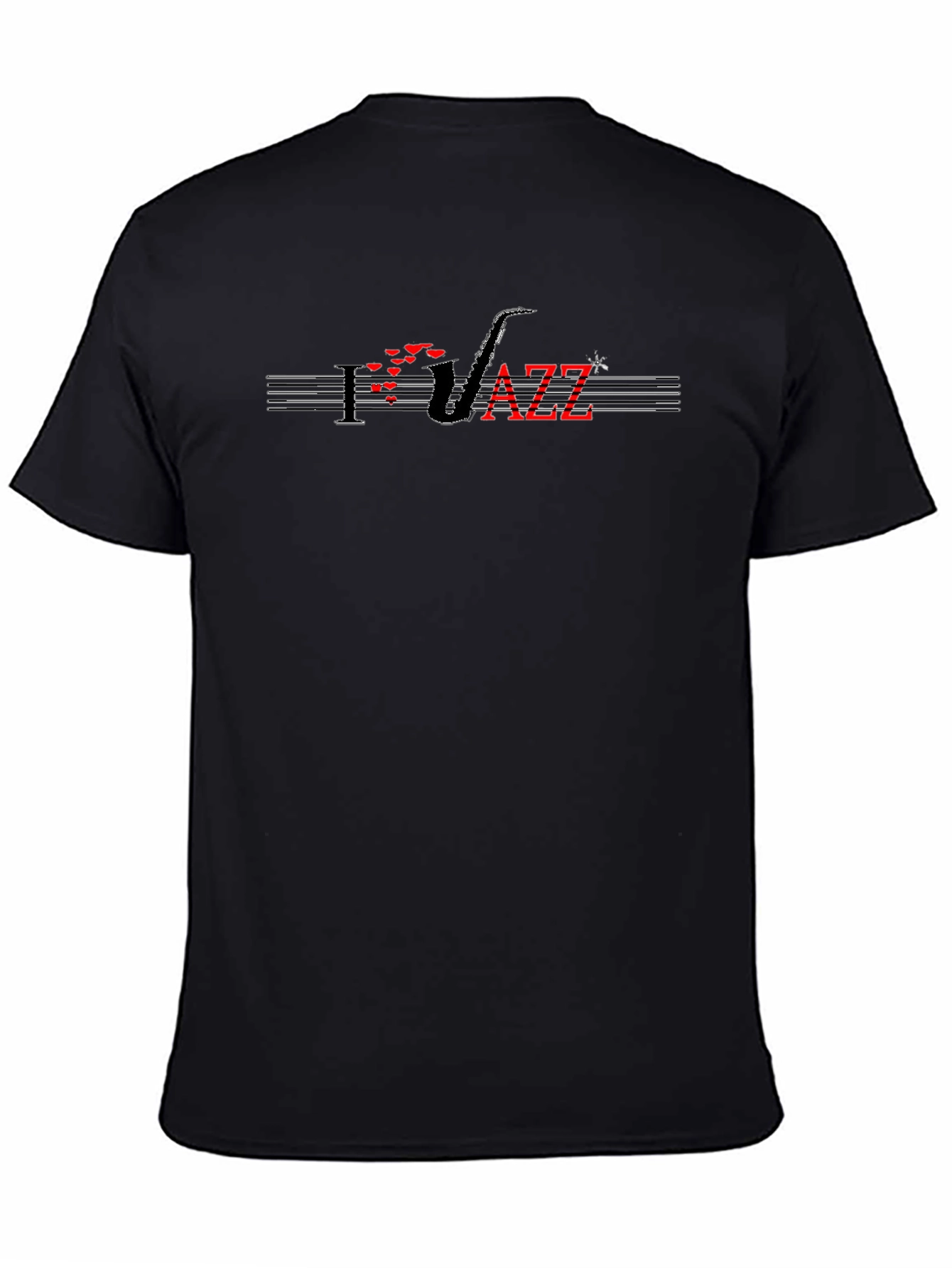 Jazz Saxophone Graphic Tee - Black