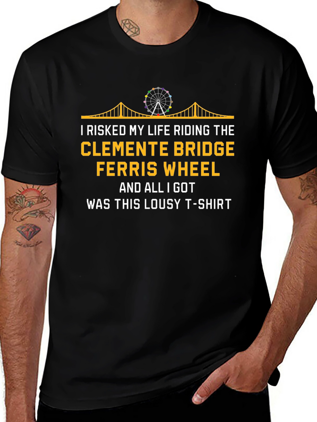 Funny Clemente Bridge Ferris Wheel T-Shirt