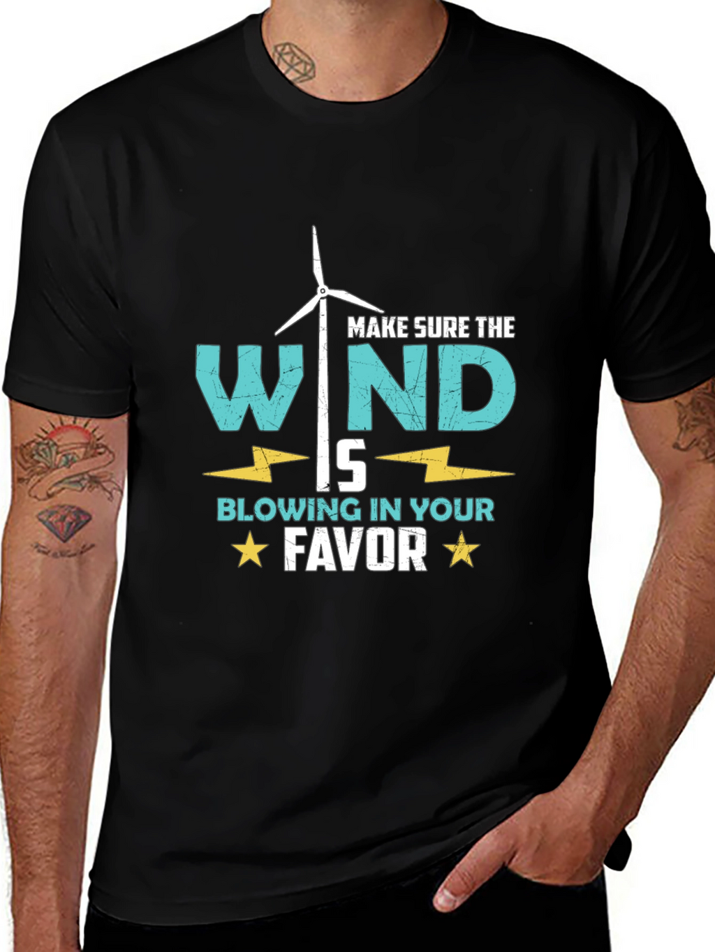 Wind Turbine T-Shirt: Blow in Your Favor