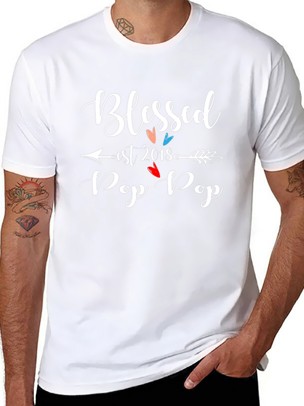 Blessed Pop Pop Est. 2018 T-Shirt
