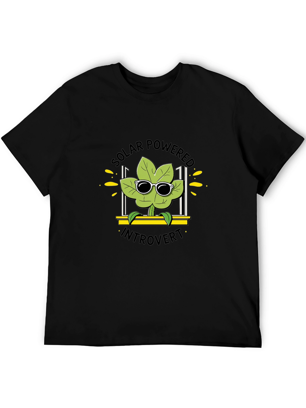 Solar Powered Introvert T-Shirt Black