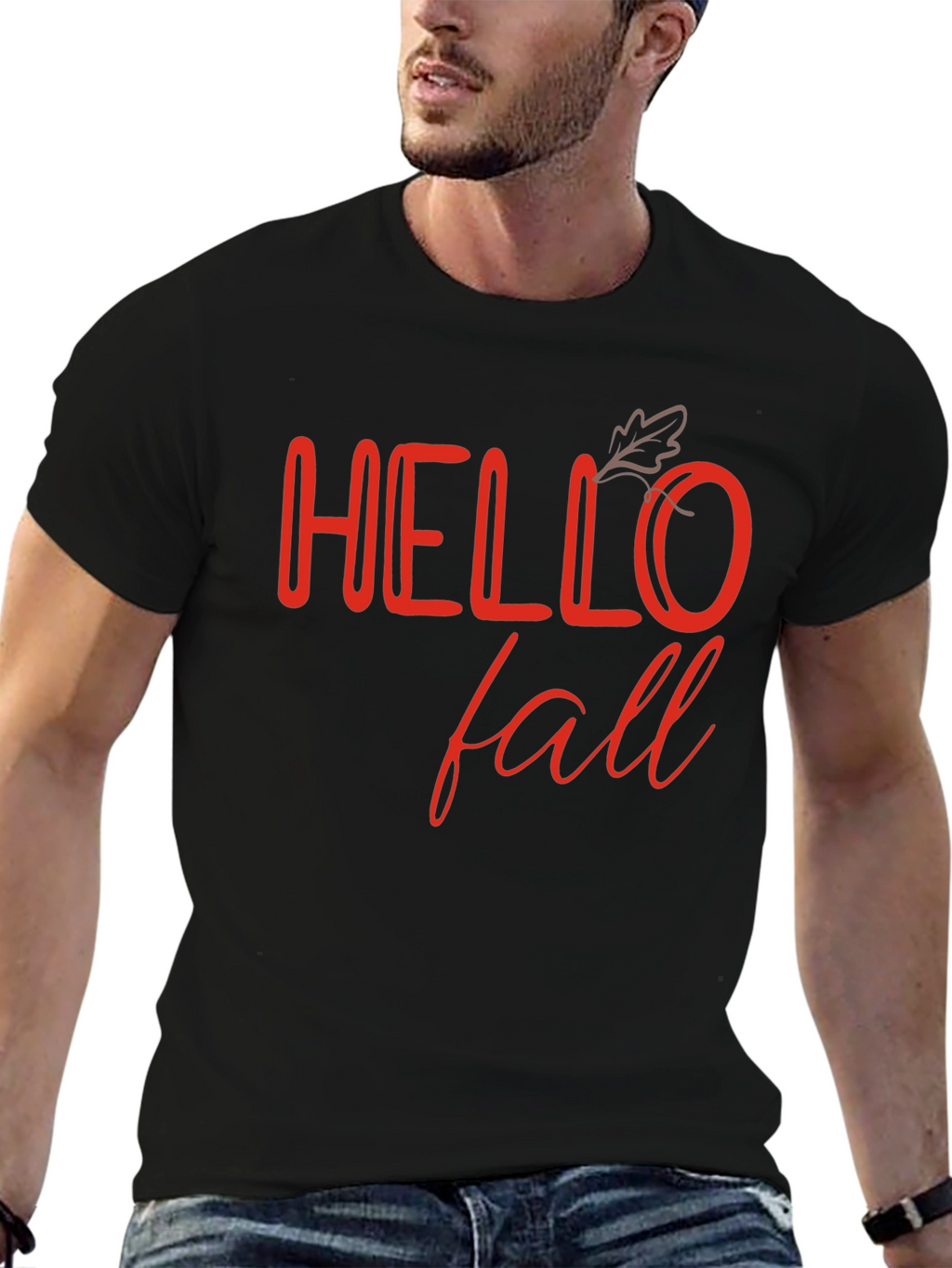 Hello Fall Black Graphic Tee
